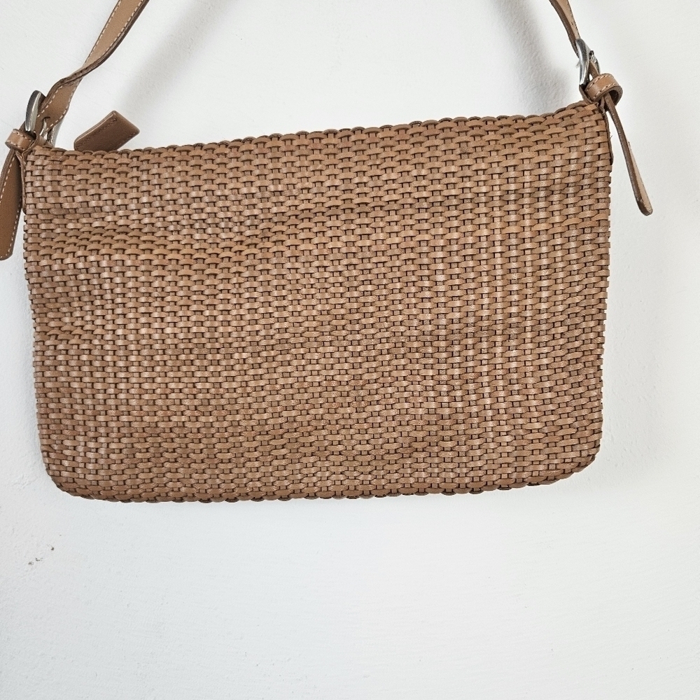 TIGNANELLO woven brown Shoulder small bag Y2K
